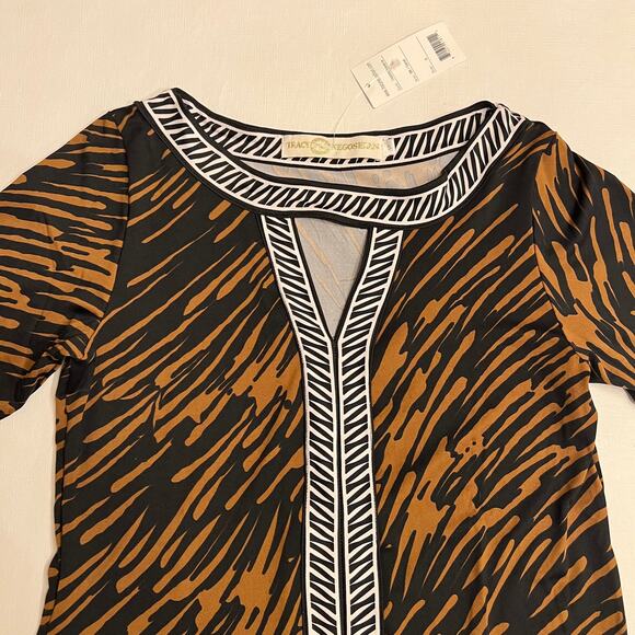 Tracy Negoshian brown dress Small Style: TN090 Valerie - Picture 4 of 9